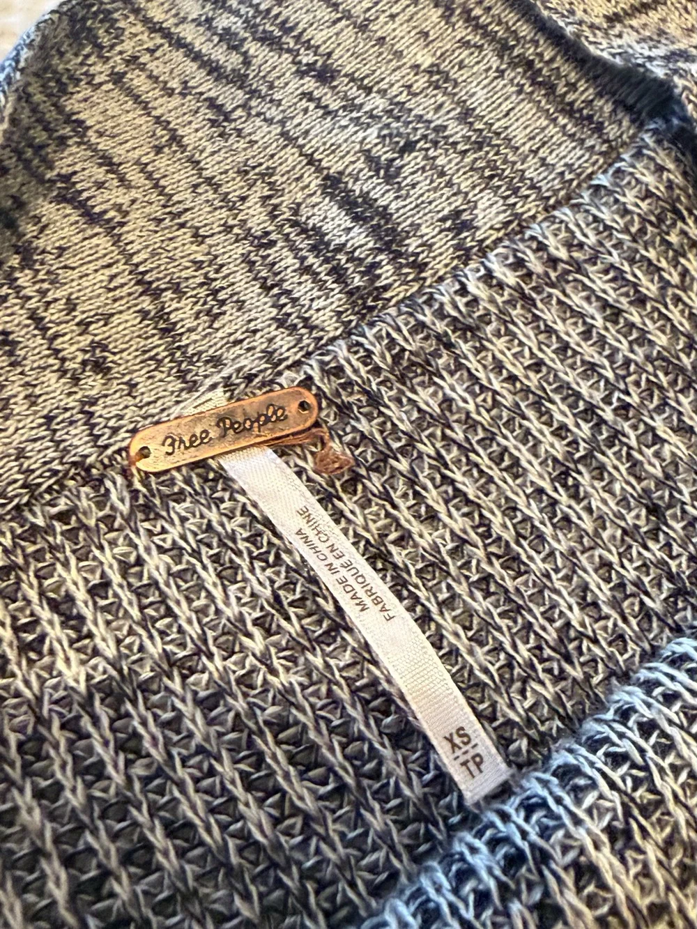 Free People | Alana Pullover Sweater | Heather Gray | Linen Blend | Size = XS
